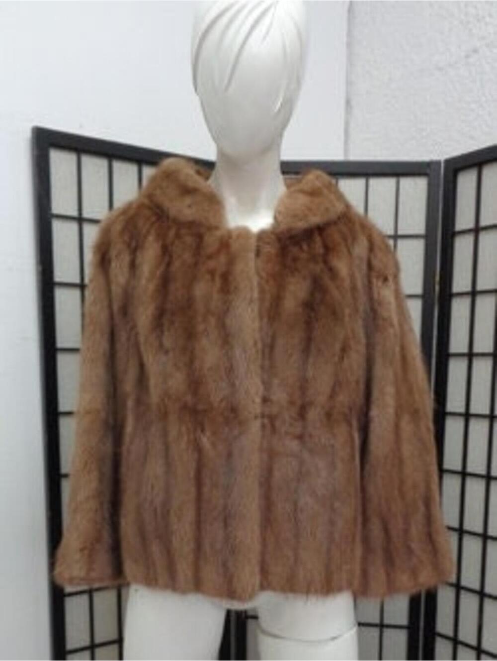 Scrap Item: Brown Muskrat Fur Coat Jacket Arts & Crafts